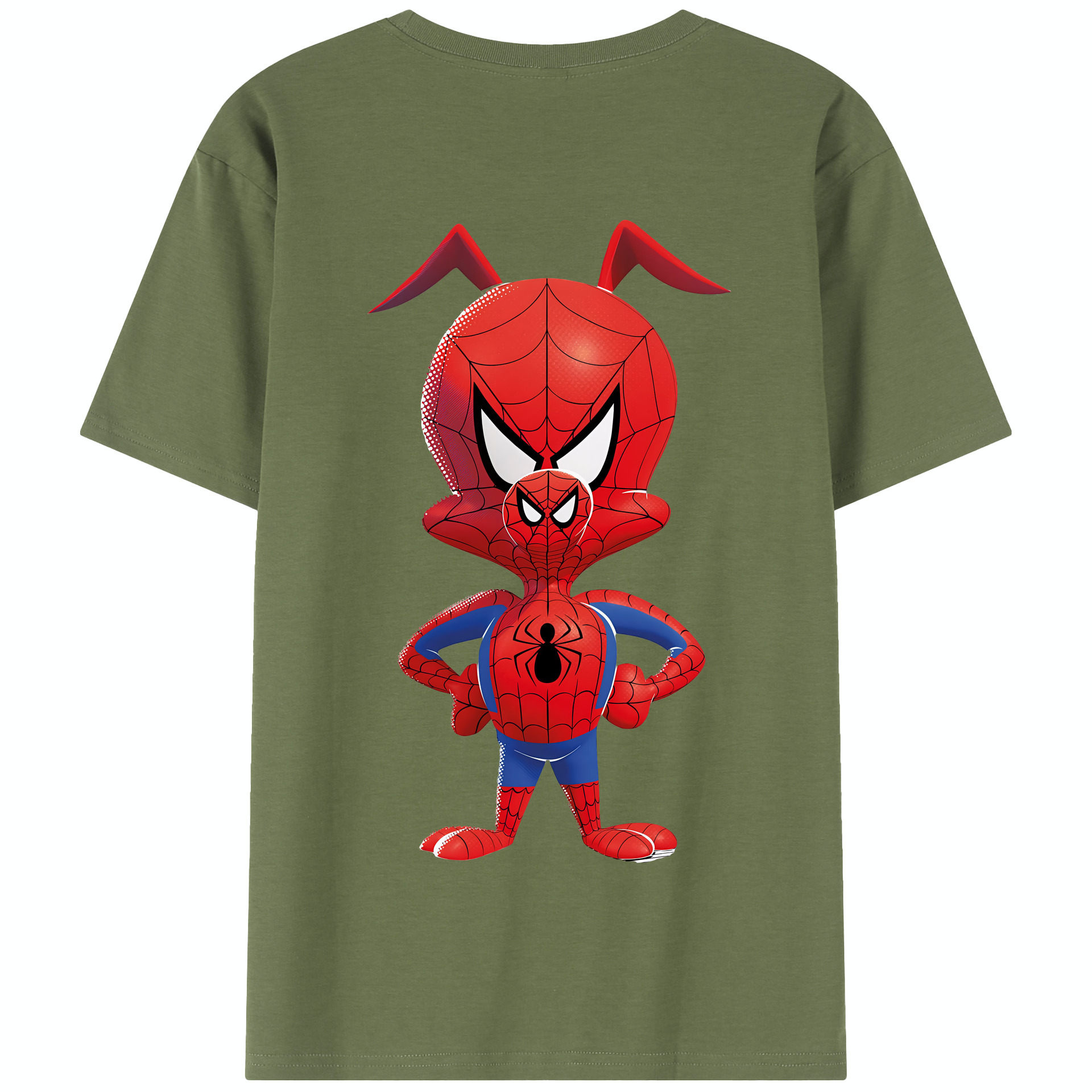 （画像用） Spider Man スパイダーマン 綿100％半袖Tシャツ（背面プリント）